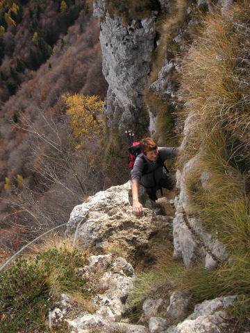 Foto: Wolfgang Lauschensky / Wandertour / Sentiero Somator / Kette und Seil / 13.12.2011 12:20:53