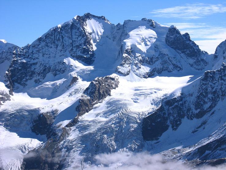 Foto: Andreas Koller / Wandertour / Piz Murtel und Fuorcla Surlej (3433m) / Piz Bernina (4049m) / 15.10.2010 21:20:20
