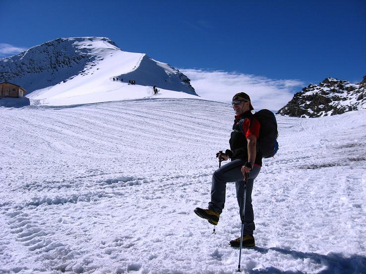 Foto: Andreas Koller / Wandertour / Piz Murtel und Fuorcla Surlej (3433m) / Am Vadret dal Corvatsch mit Blick zum Piz Murtel / 15.10.2010 21:19:44