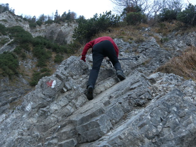 Foto: Wolfgang Lauschensky / Wandertour / Blauberge - Überschreitung / kurze gesicherte Kraxelstellen / 22.11.2011 23:05:28