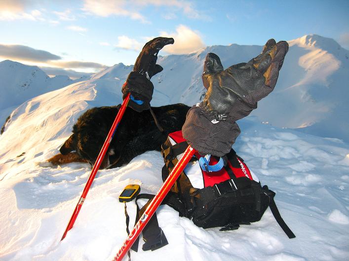 Foto: Andreas Koller / Skitour / Ochsenkopf - Geheimtipp über dem Mölltal (2536m) / Endlich müde am Gipfel! / 21.12.2010 20:18:16
