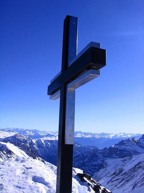 Foto: Andreas Koller / Skitour / Pizol - im Reich der Grauen Hörner (2844m) / Am Pizol mit umfassender Rundsicht / 11.02.2011 18:48:25