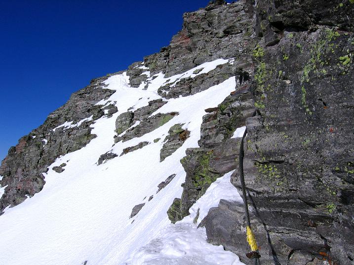 Foto: Andreas Koller / Skitour / Pizol - im Reich der Grauen Hörner (2844m) / Rückblick in die abschüssige Flanke / 11.02.2011 18:47:42