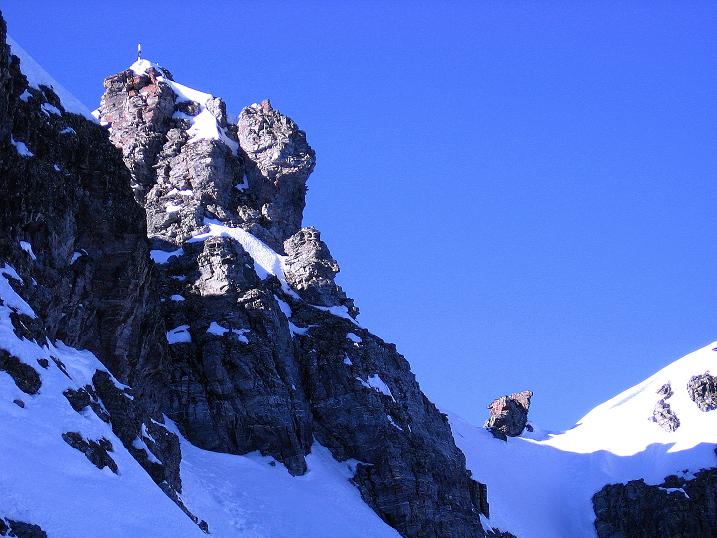 Foto: Andreas Koller / Skitour / Pizol - im Reich der Grauen Hörner (2844m) / Letzter Blick auf den Pizol-Gipfel / 11.02.2011 18:45:31