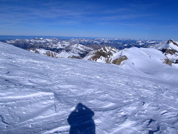 Foto: Andreas Koller / Skitour / Sommet des Diablerets (3210m) / Rückblick über den Glacier des Diablerets / 13.02.2011 20:50:58