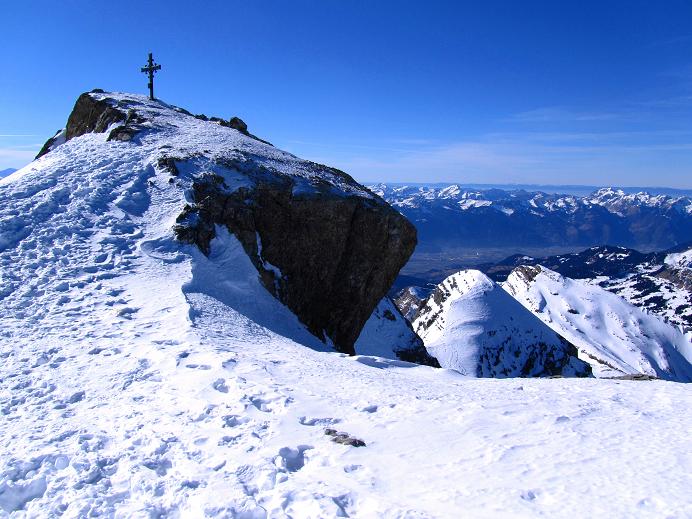 Foto: Andreas Koller / Skitour / Sommet des Diablerets (3210m) / Die letzten Meter zum höchsten Punkt / 13.02.2011 20:49:29