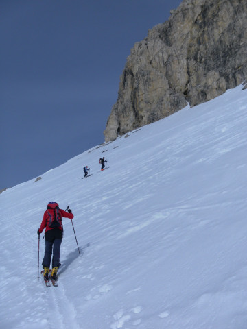 Foto: Wolfgang Lauschensky / Skitour / Innichriedel 2526m / steiler Schartenhang / 04.03.2011 18:25:45