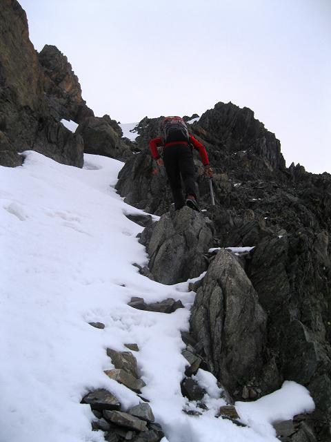 Foto: Andreas Koller / Wandertour / Verpeilspitze (3425m) / Hie beginnt die hochalpine Kletterei auf die Verpeilspitze / 30.06.2011 22:04:49