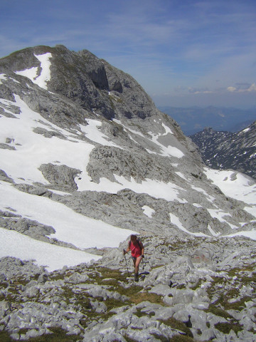 Foto: Wolfgang Lauschensky / Wandertour / Tiroler Kogel 2322m über Hochkogelklettersteig / Abstiegsweg vom Tiroler Kogel, Blick ins Pitschenbergtal / 03.07.2011 18:37:33