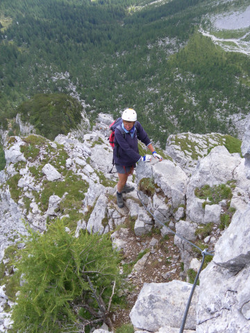 Foto: Wolfgang Lauschensky / Klettersteigtour / Winkelturm Ostgratklettersteig / im Mittelteil des Ostgrates / 06.08.2011 11:08:44