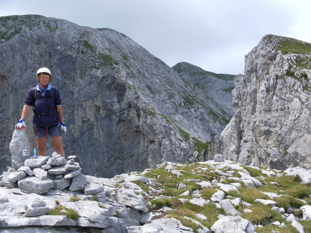Foto: Wolfgang Lauschensky / Klettersteigtour / Winkelturm Ostgratklettersteig / Winkelturm: rechts der Torre Clampil, links der Roßkofel / 06.08.2011 11:07:50