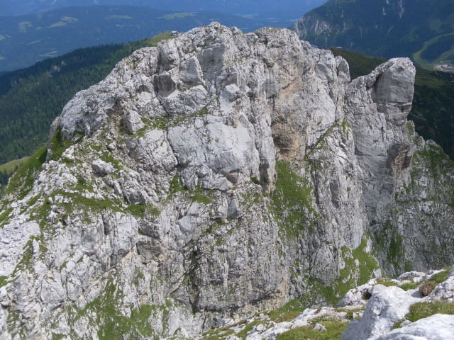 Foto: Wolfgang Lauschensky / Klettersteigtour / Winkelturm Ostgratklettersteig / Torre Clampil und Winkelturm aus der Ferrata Enrico Contin / 06.08.2011 11:06:44