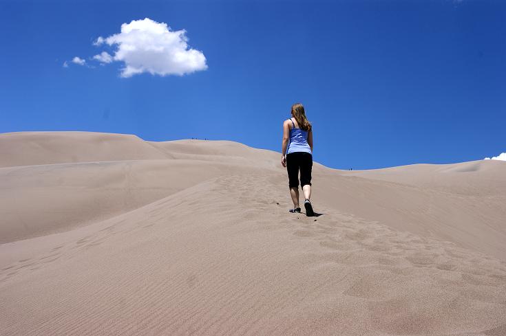 Foto: Andreas Koller / Wandertour / Great Sand Dunes National Park (2648m) / Mühsamer Aufstieg / 23.08.2011 00:02:41