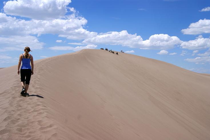 Foto: Andreas Koller / Wandertour / Great Sand Dunes National Park (2648m) / Am Gipfelgrat / 23.08.2011 00:01:18
