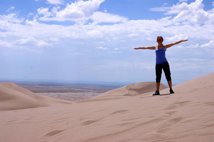 Foto: Andreas Koller / Wandertour / Great Sand Dunes National Park (2648m) / Abstieg von der High Dune / 23.08.2011 00:00:12