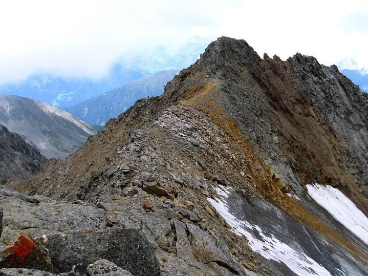 Foto: Andreas Koller / Wandertour / Hochschober Überschreitung (3242m) / Rückblick zum Vorgipfel (P.3185m) / 23.08.2011 16:40:44