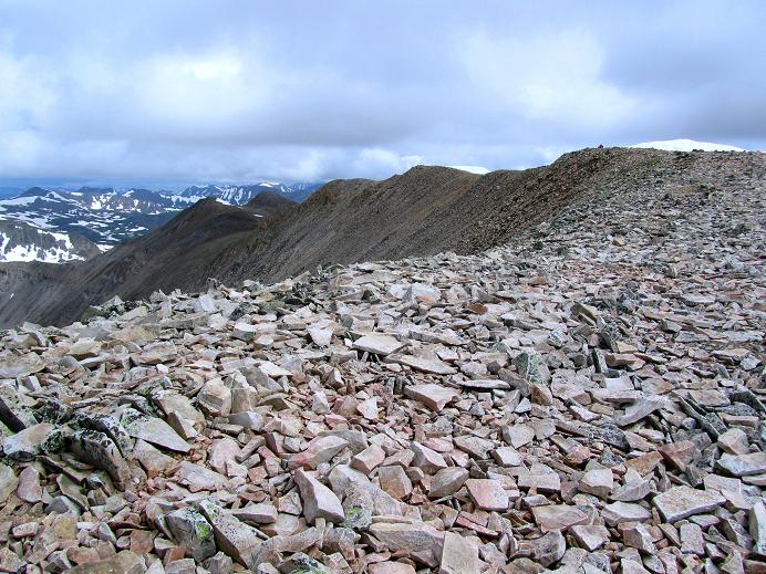 Foto: Andreas Koller / Wandertour / Mount Sherman (4278m) / Rückblick zum Hauptgipfel beim Abstieg / 27.08.2011 18:17:36
