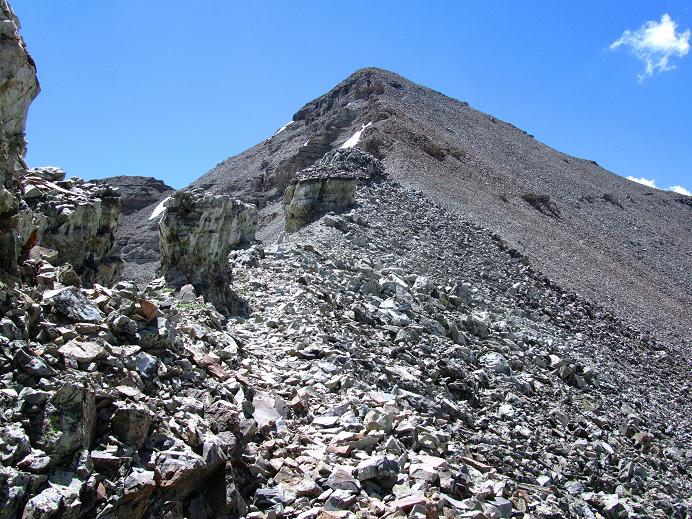 Foto: Andreas Koller / Wandertour / Castle Peak (4348m) / N-Grat auf den Castle Peak / 28.08.2011 16:08:30
