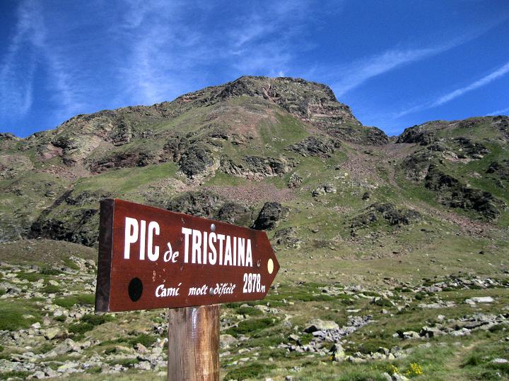 Foto: Andreas Koller / Wandertour / Pic de Tristaina (2878m) / Deutliche Hinweistafel / 06.09.2011 19:34:59