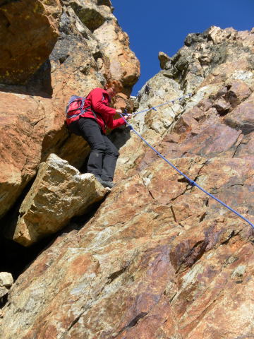 Foto: Wolfgang Lauschensky / Wandertour / Cima Argentera 3297m, Königin der Seealpen / Abstieg in der Kaminrinne / 29.10.2011 19:05:09