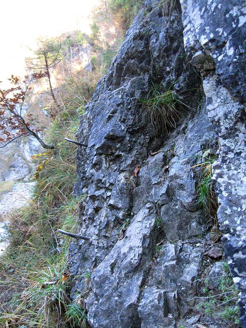 Foto: Andreas Koller / Klettersteigtour / Triftsteig (670m) / Felsaufschwung / 06.11.2011 21:18:07