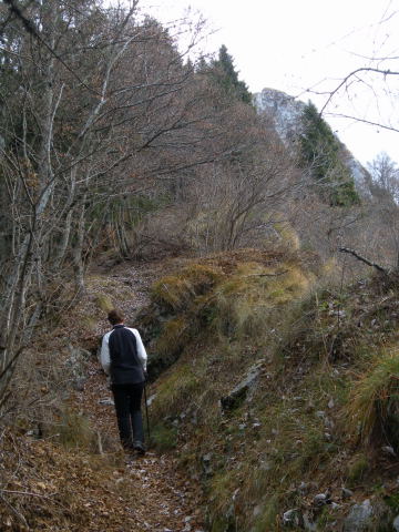 Foto: Wolfgang Lauschensky / Wandertour / Cima d´ Oro bis Cima Pari Kammüberschreitung / langer Schützengraben bis zum sichtbaren Vorgipfel / 12.12.2011 15:11:16