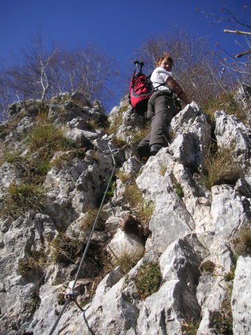 Foto: Wolfgang Lauschensky / Wandertour / Cresta Marmera: vom Monte Spino zum Monte Forametto / gut gestufter Fels / 16.12.2011 07:52:52