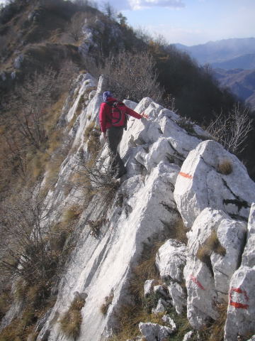Foto: Wolfgang Lauschensky / Wandertour / Cresta Marmera: vom Monte Spino zum Monte Forametto / Cresta Marmera - der anregende Part / 16.12.2011 07:51:55
