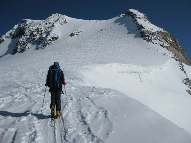 Foto: Wolfgang Lauschensky / Skitour / Weißkugel 3738m über „Bella Vista“ / Matscher Wandl über dem Hintereisjoch / 04.02.2012 18:15:06