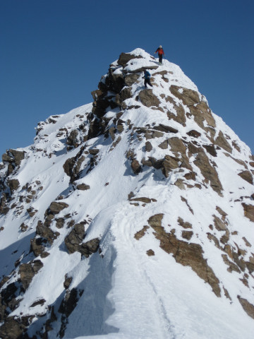 Foto: Wolfgang Lauschensky / Skitour / Weißkugel 3738m über „Bella Vista“ / kurze kombinierte Kletterei / 04.02.2012 18:14:00