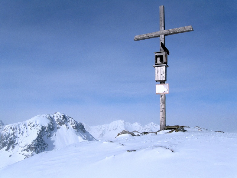 Foto: Andreas Koller / Skitour / Piz Terza (2909m) / Am Gipfel des Piz Terza / 27.02.2012 21:40:54