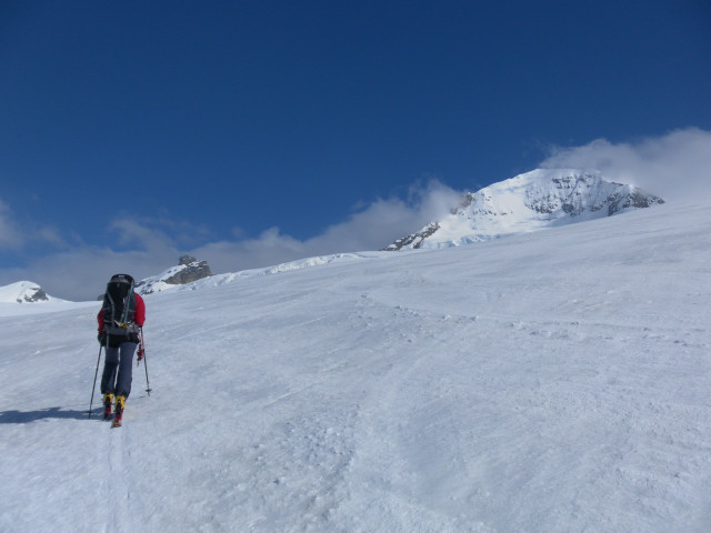 Foto: Wolfgang Lauschensky / Skitour / Sphinx am Jungfraujoch 3571m von der Konkordiahütte / Mönch über dem Jungfraufirn / 05.06.2012 23:34:21