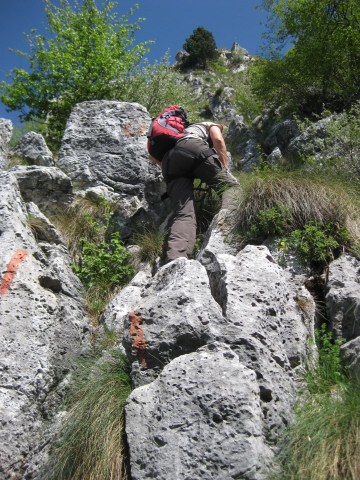 Foto: Wolfgang Lauschensky / Klettersteigtour / Via Ferrata Sass Brusai auf den Monte Boccaor 1532m / gemischtes Gelände / 13.07.2012 08:02:19