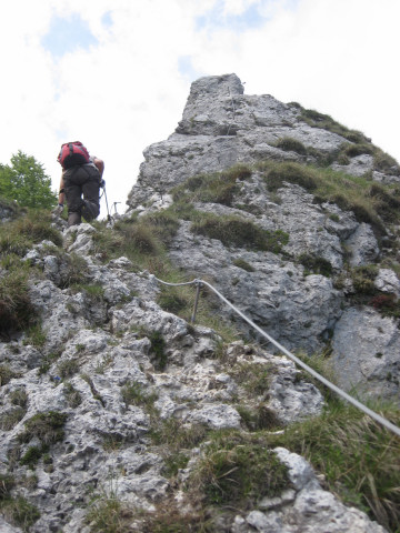 Foto: Wolfgang Lauschensky / Klettersteigtour / Via Ferrata Carlo Guzzella auf den Monte Grappa 1742m / am Ostsporn / 13.07.2012 19:27:55