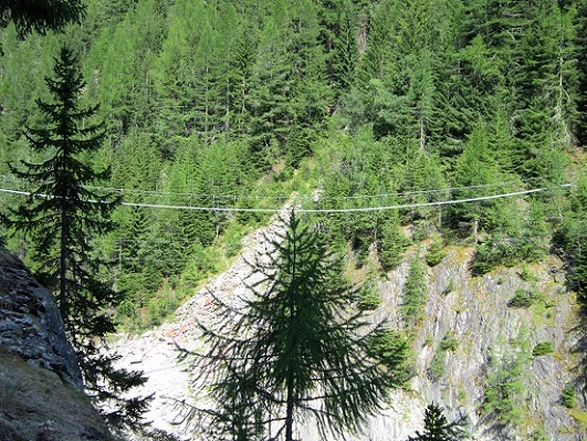 Foto: Andreas Koller / Klettersteigtour / Klettersteig Aletsch (1550m) / Hängebrücke / 02.09.2012 02:25:30