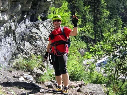 Foto: Andreas Koller / Klettersteigtour / Via ferrata de Tiere (1226m) / Einstieg / 04.09.2012 20:30:10