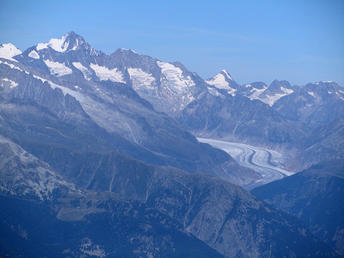 Foto: Andreas Koller / Wandertour / Aus dem Turtmanntal auf die Barrhörner (3610m) / Großer Aletschgletscher und Aletschhorn (4195m) / 13.09.2012 01:34:25