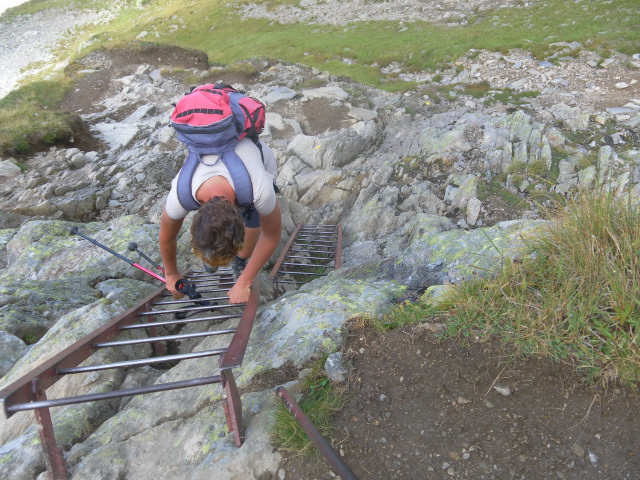 Foto: Wolfgang Lauschensky / Wandertour / Le Brevent 2525m / Schlüsselstelle am Wanderweg-Abstieg / 26.09.2012 17:30:04