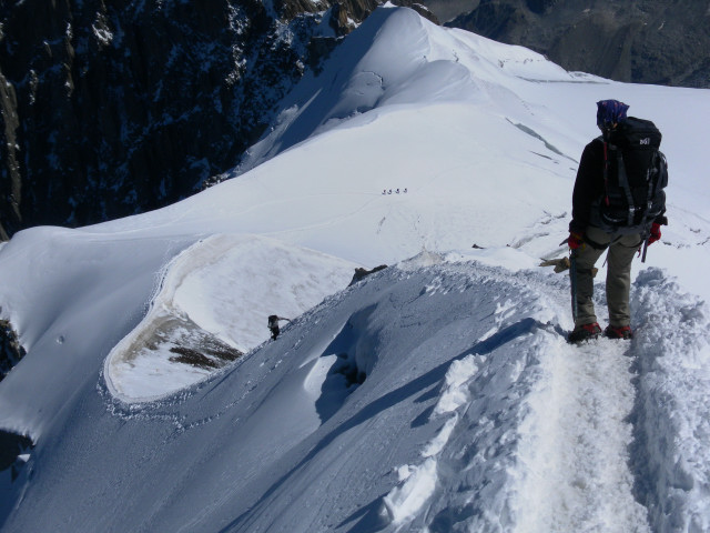 Foto: Wolfgang Lauschensky / Wandertour / Mont Blanc du Tacul 4248m / am Nordostgrat / 01.10.2012 22:42:00