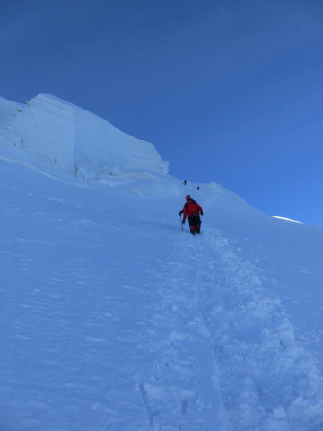 Foto: Wolfgang Lauschensky / Wandertour / Mont Blanc du Tacul 4248m / Seracs vor der Schulter / 01.10.2012 22:41:08