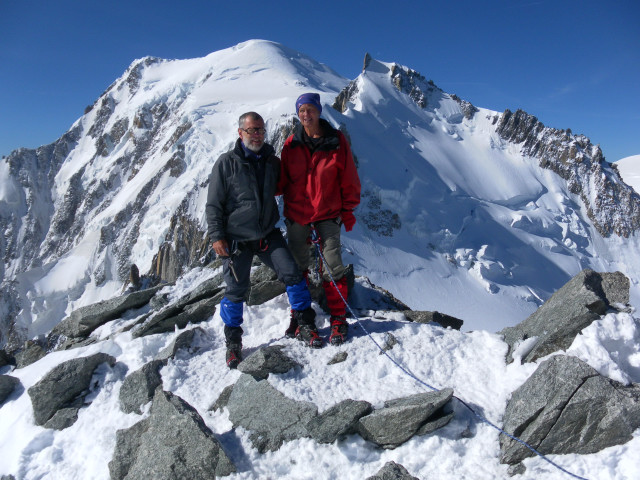 Foto: Wolfgang Lauschensky / Wandertour / Mont Blanc du Tacul 4248m / Mont Blanc und Mont Maudit vom Gipfel des Mont Blanc du Tacul / 01.10.2012 22:39:39