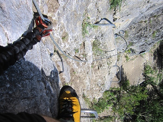 Foto: Andreas Koller / Klettersteigtour / Via ferrata du Belvedere (1265m) / 02.10.2012 01:19:16