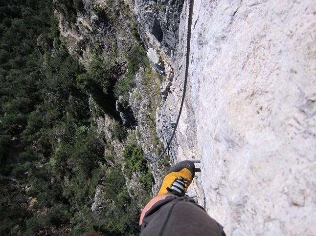 Foto: Andreas Koller / Klettersteigtour / Via ferrata du Belvedere (1265m) / 02.10.2012 01:15:19