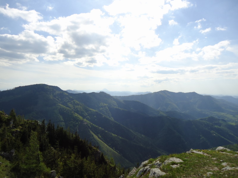 Foto: Günter Siegl / Wandertour / Hochstaff und Reisalpe (1399m) / links Reisalpe, rechts Muckenkogel und Hinteralm / 29.05.2014 09:09:58