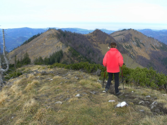 Foto: Wolfgang Lauschensky / Wandertour / Burgspitz – Almkogel – Gamsstein / Brunnbacheck, Kleiner Almkogel und Burgspitz vom Almkogel / 24.11.2012 15:05:41