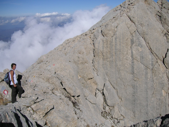 Foto: Wolfgang Lauschensky / Klettersteigtour / Corno Piccolo über Ferrata Danesi / am Gipfelgrat / 16.12.2012 15:23:56