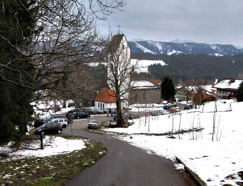 Foto: vince 51 / Schneeschuhtour / Hauchenberg / Der Parkplatz bei der Kirche / 03.01.2013 23:22:11