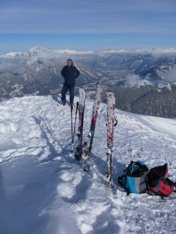 Foto: Wolfgang Lauschensky / Skitour / Schlüechtli über Tenner Chrüz / Schlüechtli - Blick nach Chur / 25.01.2013 18:39:10