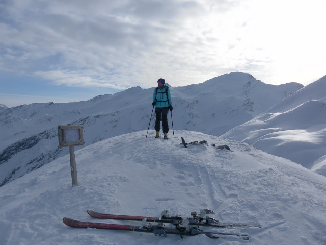 Foto: Wolfgang Lauschensky / Skitour / Strätscherhorn 2557m / Strätscherhorn, dahinter Bärenhorn / 27.01.2013 11:42:54