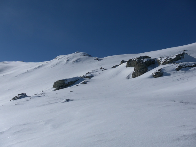 Foto: Wolfgang Lauschensky / Skitour / Tomülgrat 2739m / ganz links der Wintergipfel des Tomülgrats / 29.01.2013 17:37:06